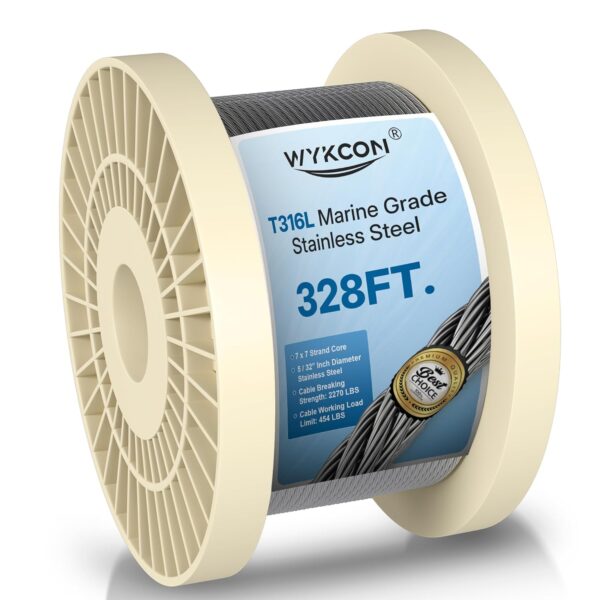 316L Stainless Steel Wire Rope - 300ft - 3/16 Stainless Steel Cable Railing
